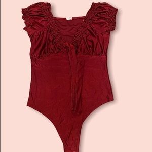 Burgundy Bodysuit top